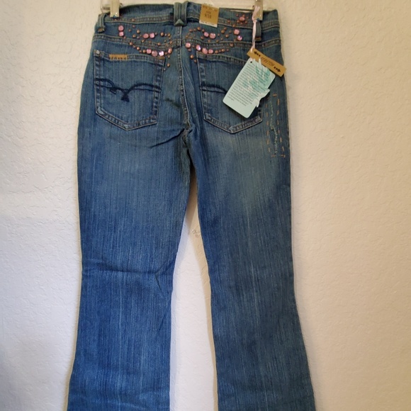 NWT B.B. EMBELLISHED BLUE JEANS SIZE 9/10, 5/6 - Picture 2 of 8